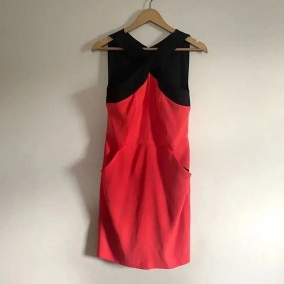 DKNY Coral and Black Dress - Picture 2 of 10